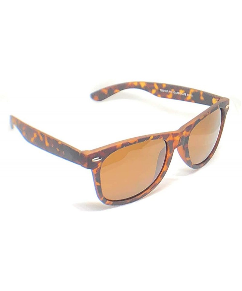 Rectangular Unisex Retro Classic Trendy Sunglasses - Tortoise Brown - CZ18QRADQ48 $7.21