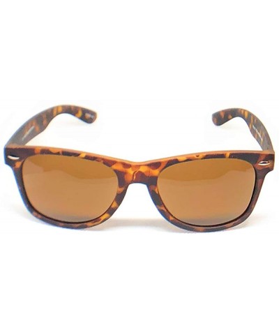 Rectangular Unisex Retro Classic Trendy Sunglasses - Tortoise Brown - CZ18QRADQ48 $7.21