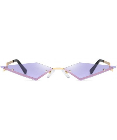 Round Sunglasses Irregular Ultraviolet Steampunk - Purple - C6199SCA3UA $6.73