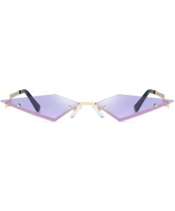 Round Sunglasses Irregular Ultraviolet Steampunk - Purple - C6199SCA3UA $6.73