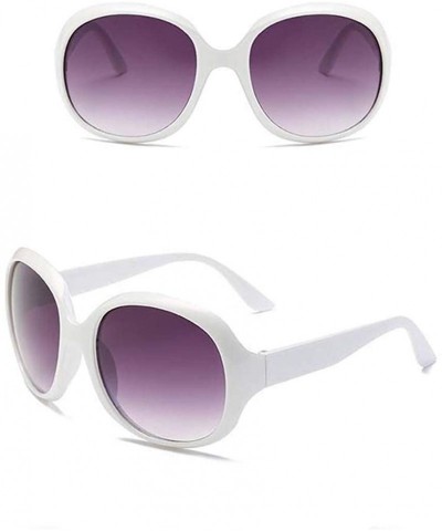 Goggle Vintage Cat Eye Shade Sunglasses for Women Plastic Frame Mirrored - White - CV18SMZ8DIW $9.08