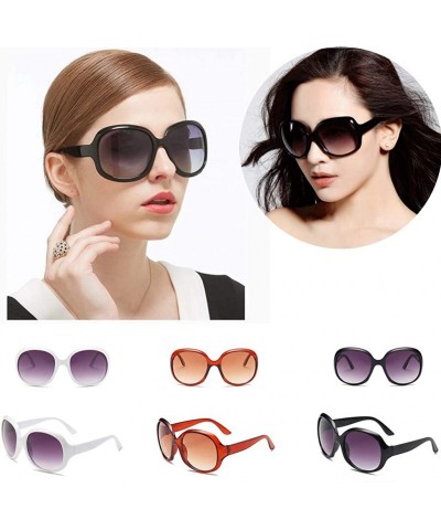 Goggle Vintage Cat Eye Shade Sunglasses for Women Plastic Frame Mirrored - White - CV18SMZ8DIW $9.08