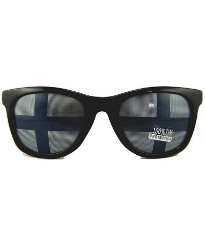 Wayfarer New Promotional Budget Wayfarer Retro Sunglasses - Flag Lens - Black - CC11F4P0JIV $8.35