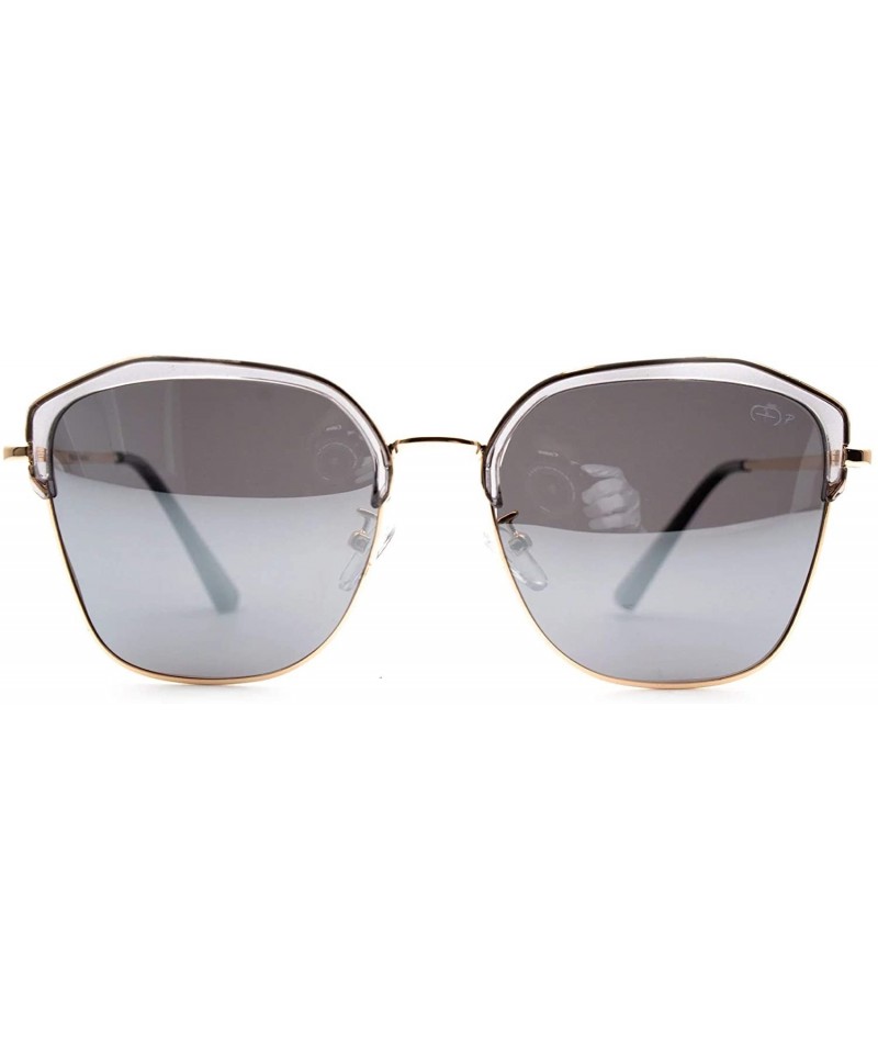 Butterfly p660 Butterfly Style Polarized - for Womens 100% UV PROTECTION - Grey-silvermirror - CA192TEA4YE $19.49