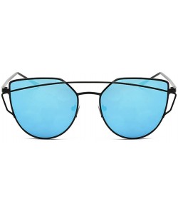 Wayfarer New Popular Frame Women Sunglasses Free-spirited Young Eyewear Kits Lens 53mm - Black/Blue - C412DAQ1YCJ $13.38