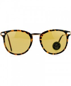 Rectangular Mens Tempered Glass Lens Retro Horn Rim Designer Mod Sunglasses - Tortoise Brown - CJ128F6ZLM9 $8.52