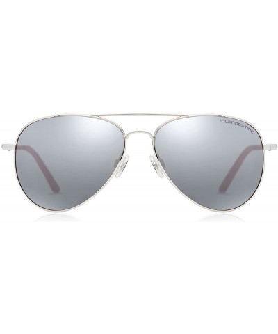 Aviator A10 - Men & Women Sunglasses - A10 Silver Red - Silver / Before $59.95 - Now 20% Off - CJ187DOG7CS $40.33