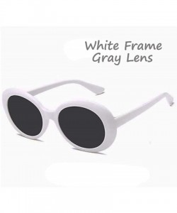 Oval Oval Street Snap Sunglasses for Women - White-gray - CE1960HO4CA $10.69