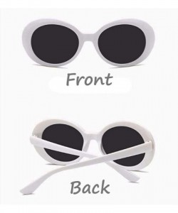 Oval Oval Street Snap Sunglasses for Women - White-gray - CE1960HO4CA $10.69