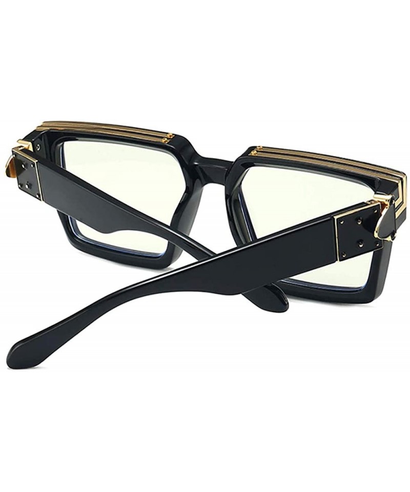 Luxury Designer Retro Millionaire Sunglasses Square Punk Rock Hip Hop Black  Pink Green Sun Glasses Men Women Gafas De Sol