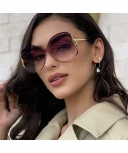 Oversized Celebrity Crystal Oversized Round Sunglasses for Women Shades - Gold Grey - CA1906DANIO $14.39