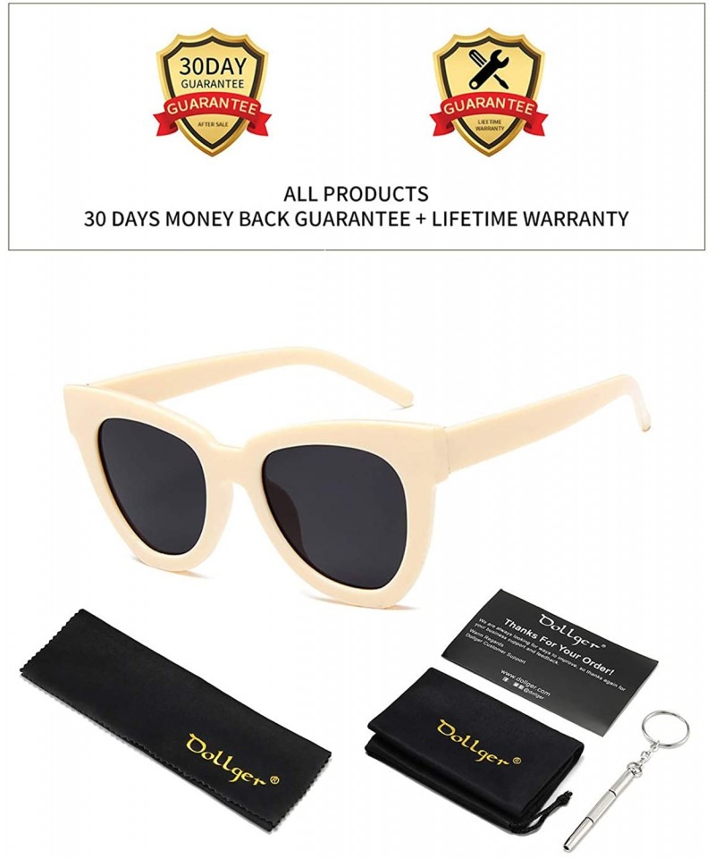 Dollger Retro Cat Eye Sunglasses Women Men Vintage Square Tortoise Shell  Fashion Cateye Sunglasses