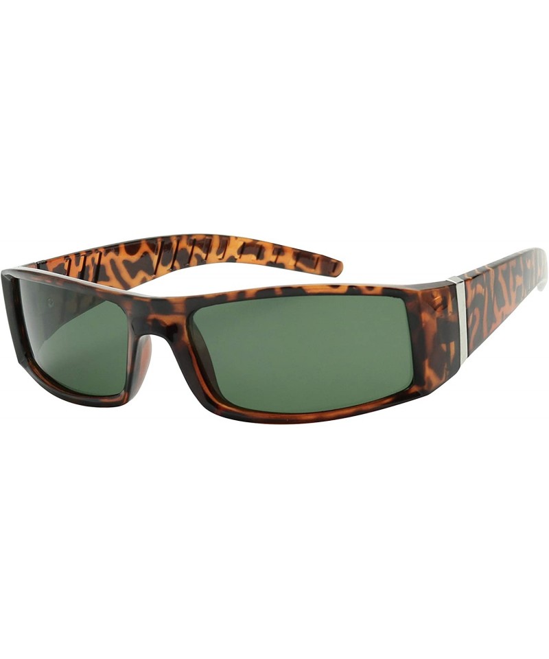 Square Rectangular Polarized Flat Top Sunglasses Slim OG Old School Hardcore Fishing Hunting Driving Sports Performance - CD1...