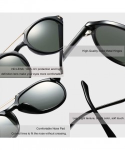 Round Vintage Round Aviator Sunglasses for Men Women Double Bridge Frame UV400 Protection S1000A - C518ZXSXELD $14.83