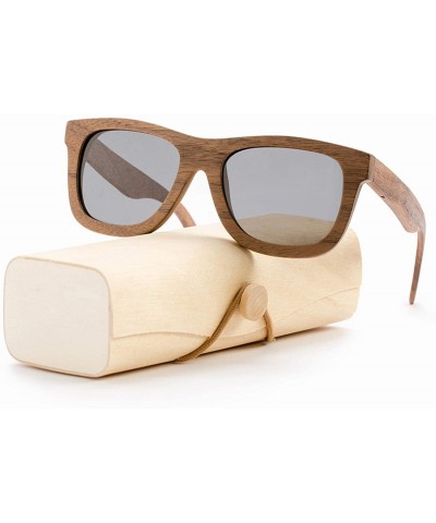 Wayfarer Sunglasses Polarized Black Walnut Glasses - CX18UHIGZK0 $21.07