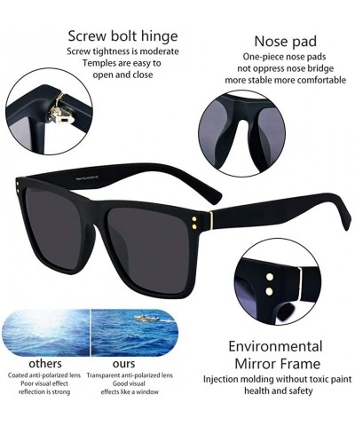 Retro Square Polarzied Men's Sunglasses For Driving High Quality