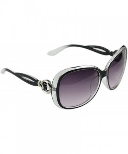 Oversized New Summer Plastic Oversized Sunglasses for Women - Black - CO12G00EMRR $8.08