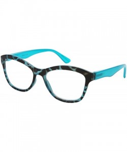 Cat Eye Assorted Fashion Tortoise Readers 39415S AST 2 25 - Blue Tortoise - C418WHQG2AQ $9.06