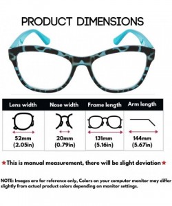 Cat Eye Assorted Fashion Tortoise Readers 39415S AST 2 25 - Blue Tortoise - C418WHQG2AQ $9.06