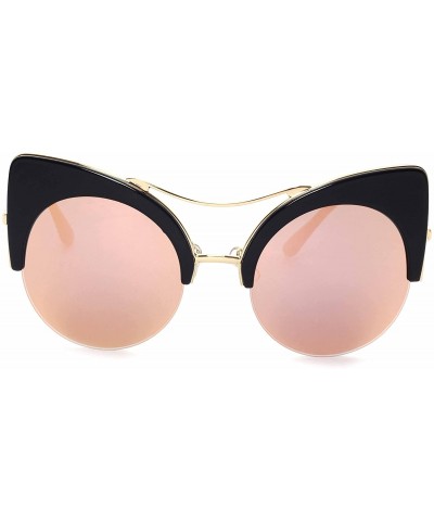 Square Black Deals Friday Cyber Deals Monday Deals Sales-Sunglasses Women Oversized Cat Eyes Flower Gifts - Pink - CE18EISCX9...