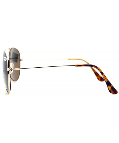 Square Bifocal Magnification Lens Sunglasses Unisex Classic Aviator Tinted Reader - Gold - CB1889X6ZOR $13.25