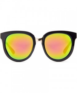 Cat Eye Classic Cat Eye Polaroid Lens Sunglasses Acetate Frame with Spring Hinges for women - D-yellow Green - C818G455GYI $1...