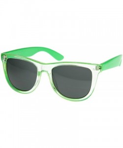 Wayfarer Candy Colorful Jolly Rancher Raver Rolling Transparent Horn Rimmed Sunglasses (Green) - CO116Q2K52V $10.40