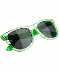 Wayfarer Candy Colorful Jolly Rancher Raver Rolling Transparent Horn Rimmed Sunglasses (Green) - CO116Q2K52V $10.40