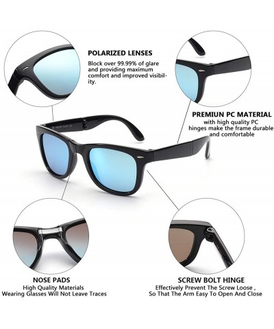 Aviator Easy Carry Polarized Mini Folding Sunglasses—Perfect for Putting in the Pocket-Car and Bag - CP18GMX5G7U $16.38