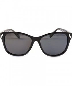 Wayfarer Women's Retro Polarized Cat-Eye Sunglasses - Designer Classic Style P005 - Black - CP1850G2ATT $12.41