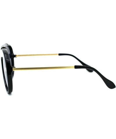 Shield Retro Plastic Racer Shield Sunglasses - Black Gold Smoke - CL18W6YDRMI $11.71