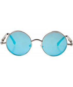 Round Jacob Steampunk Sunglasses - Silver Blue - CH1926W72RA $39.90