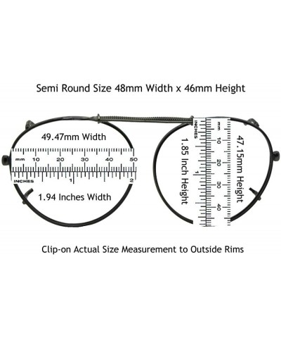 Wrap Semi Round Non Polarized Clip on Sunglass - Pewter-non Polarized Brown Lens - CN189Y62LRI $16.66