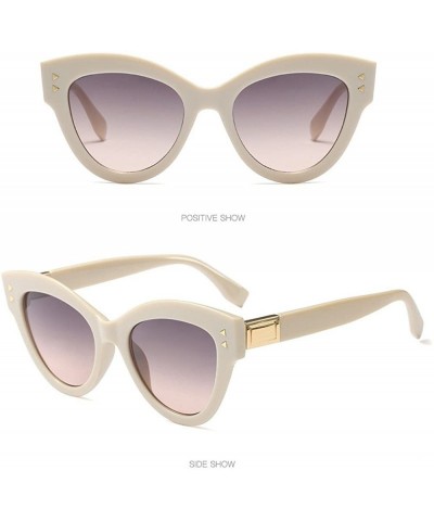 Cat Eye Fashion Cat Eye Sunglasses for Women Retro Oversized Square Sunglasses - C - CR190HXDDAN $9.98