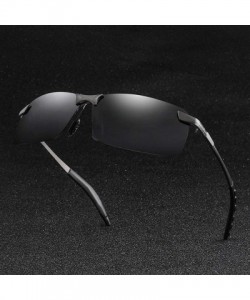 Goggle Men Polarized Photochromic Sunglasses Change Color Sun Glasses Day Night Vision Driving Goggles Male Rimless - C0199L2...