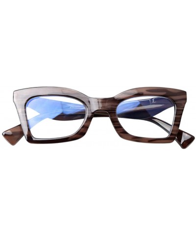 Oversized Anti-Blue Blocker Light Butterfly Readers Cateye Reading Glasses - Anti Blue -2 Pairs/ Black+woodgrain - CW18ZKEX38...