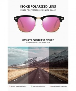 Rimless Semi Rimless Polarized Sunglasses Clasic Women Men Sun Glasses Retro Shades Lightweight 100% UV Protection - CZ196EQA...