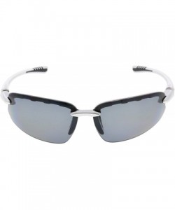 Rimless Polycarbonate Polarized Sport Sunglasses Half Rimless TR90 Unbreakable - Silver/Grey Lens - CX12N7XDQB6 $17.11