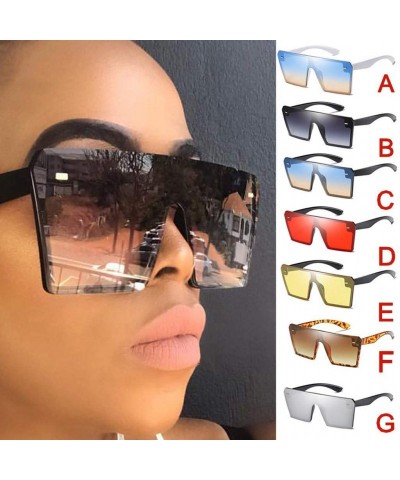 Square Sunglasses Oversize Glasses Vintage - D - CZ18US3TAEA $10.99