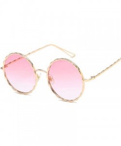 Round Fashion Round Sunglasses Women Spiral Pattern Metal Sun Glasses Women Eyewear 3 - 2 - C718YNDE6IC $12.15