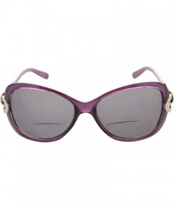 Butterfly Womens Bifocal Sunglasses Fashion Oversized - Purple - CH182WLZDXO $18.79