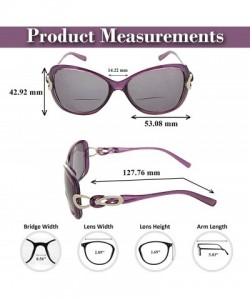 Butterfly Womens Bifocal Sunglasses Fashion Oversized - Purple - CH182WLZDXO $18.79