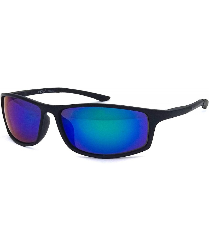 Sport Designer Fashion Sports Sunglasses SP2434 - Matt Black Blue M - C318IRALAXH $7.72