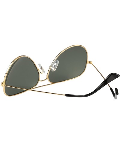 Aviator Designer Classic Aviator Metal Frame Polarized Sunglasses Men Women Sun Glasses Lightweight 3025 - CP18DZEYRKM $13.65