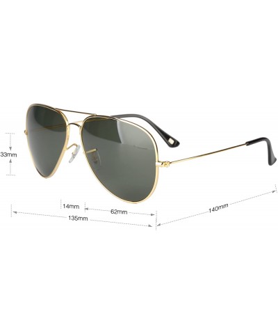 Aviator Designer Classic Aviator Metal Frame Polarized Sunglasses Men Women Sun Glasses Lightweight 3025 - CP18DZEYRKM $13.65