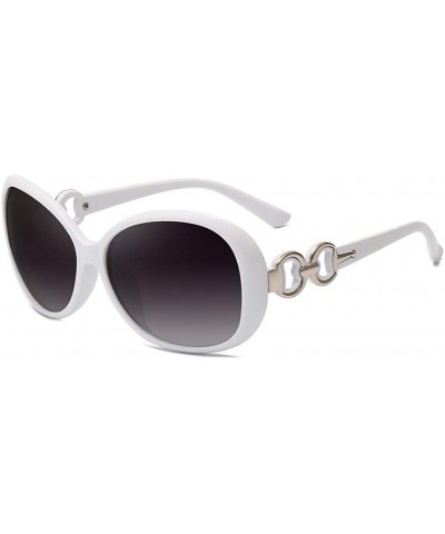 Oversized Fashion Women Men Double Ring Decoration Shades Sunglasses Integrated UV Glasses - F - CN190OL304X $7.79