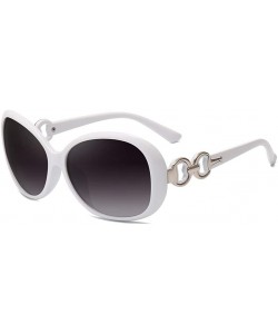 Oversized Fashion Women Men Double Ring Decoration Shades Sunglasses Integrated UV Glasses - F - CN190OL304X $7.79