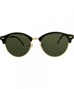 Rimless xc4246 polarized retro half rimless sunglasses man and women - Dark Green - CI18YO8ISK5 $15.49