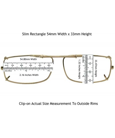 Rimless Slim Rectangle Non Polarized Yellow Lens Clip on Sunglasses - Pewter-non Polarized Yellow Lens - CL189OM9KRZ $18.04