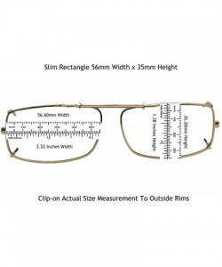 Rimless Slim Rectangle Non Polarized Yellow Lens Clip on Sunglasses - Pewter-non Polarized Yellow Lens - CL189OM9KRZ $18.04